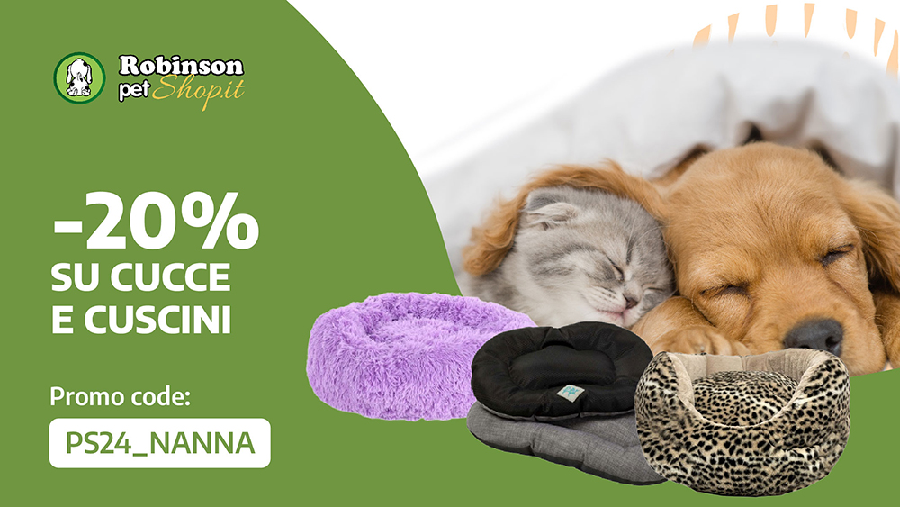 Robinson Pet Shop - 20% di sconto cucce cane e gatto